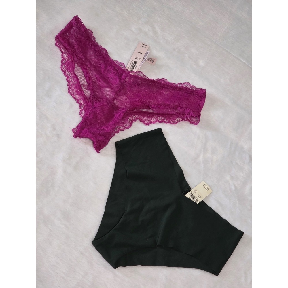 Victoria's Secret and Aerie Womens XS NWT Cheeky Underwear Bundle Lot of 2